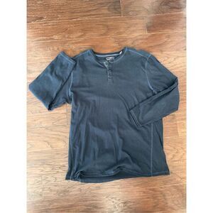 Blue Button Long-sleeve Shirt